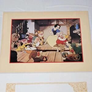 Vintage Snow White and the Seven Dwarfs - 1994 Lithograph Print - Walt Disney
